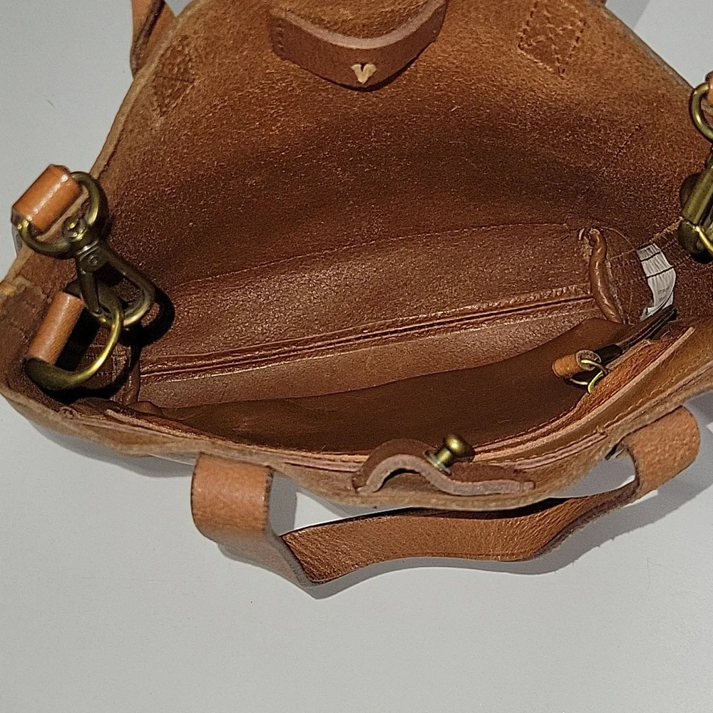 Madewell Small Classic Brown Leather Tote Bag